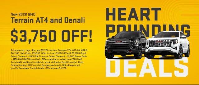 2026 GMC Terrain AT4 and Denali