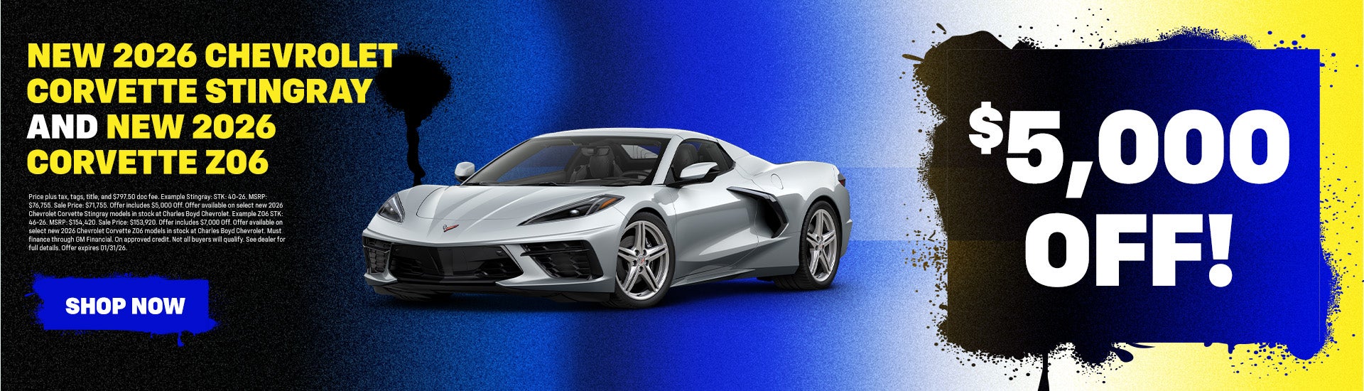 New 2026 Chevrolet Corvette Stingray